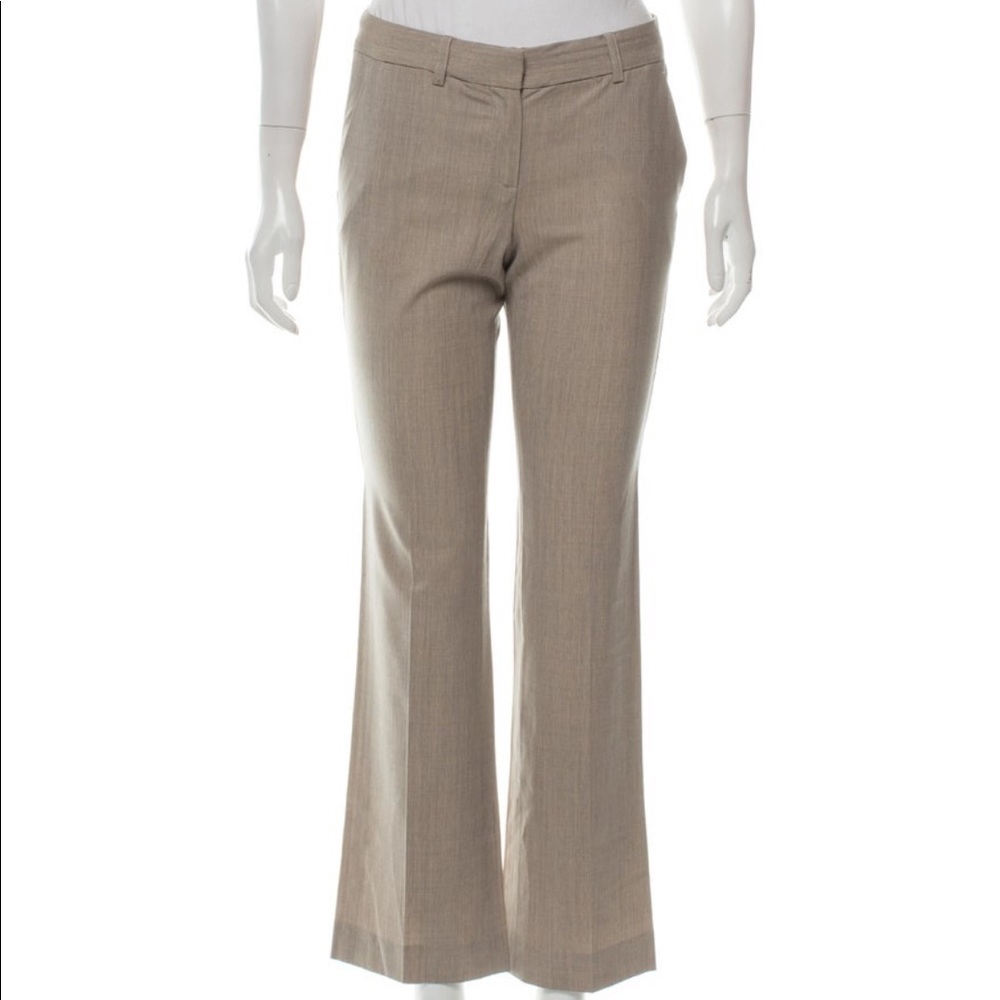 Theory Light Brown Wool Pants